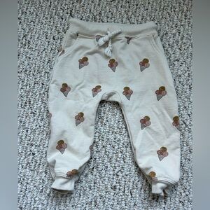 Rylee + Cru ice cream print pants size 12-18 months cream color, adorable